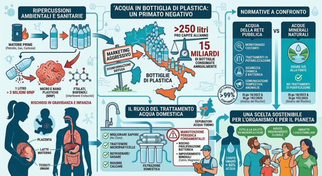 danni salute bottiglie acqua in plastica